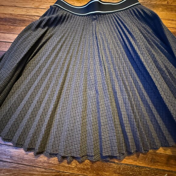 Sandro Pleated Checked Skirt - Picture 3 of 8